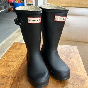 Hunter Boots, Girls Size 12, Black